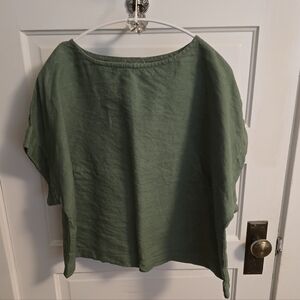 Notperfectlinen Gordes Top Vintage Green M/L